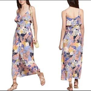 Anthro/Sanctuary Button Front Ruffle Maxi Dress